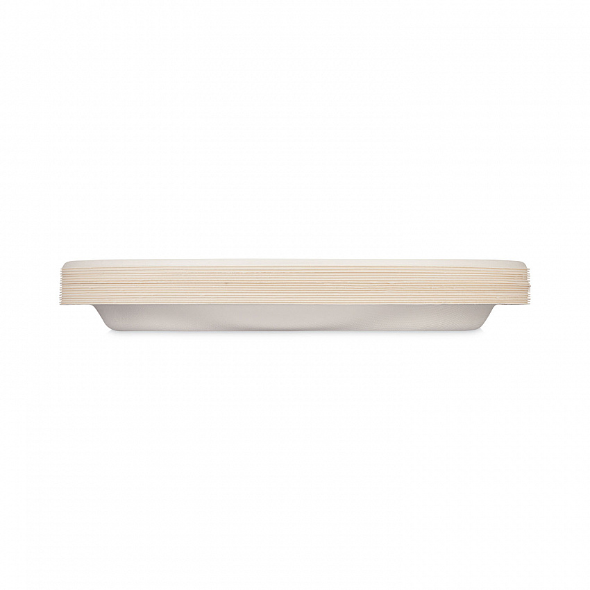 ECOSAVE Tableware, Plate, Sugarcane, 6.75" dia, White, 30/Pack (D77300PK)