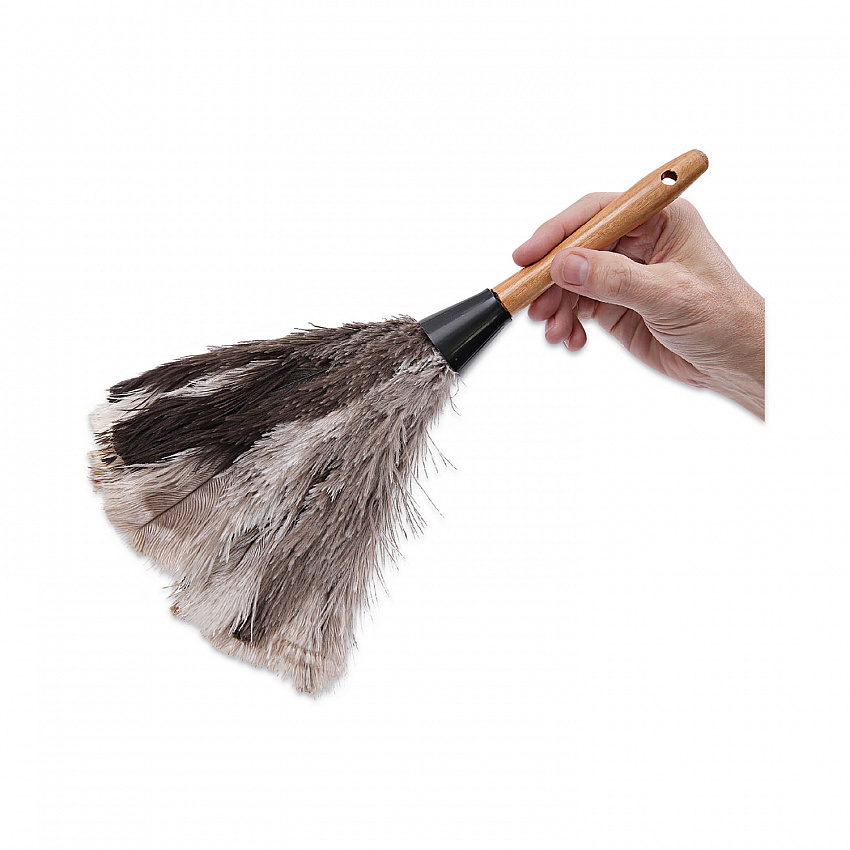 Professional Ostrich Feather Duster, 7" Wood Handle (13FD)