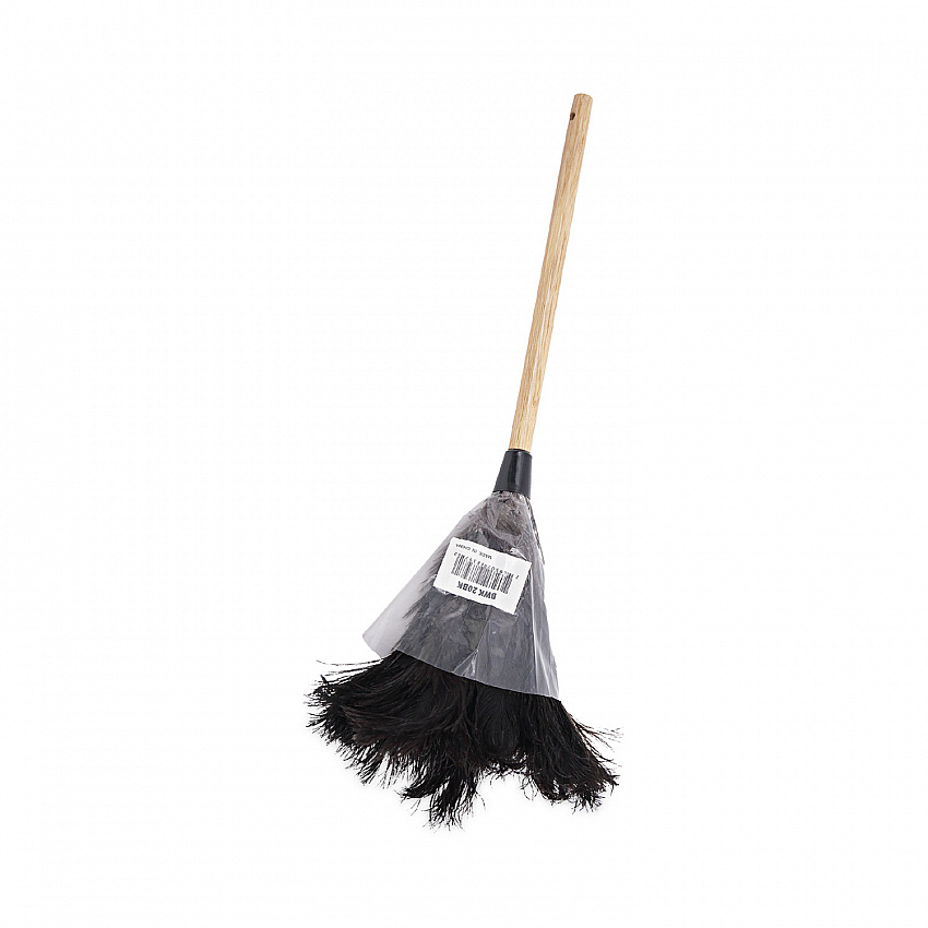 Professional Ostrich Feather Duster, 10" Wood Handle (20BK)