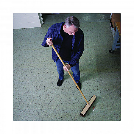 Heavy-Duty Threaded End Lacquered Hardwood Broom Handle, 1.13