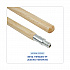 Metal Tip Threaded Hardwood Broom Handle, 1.13