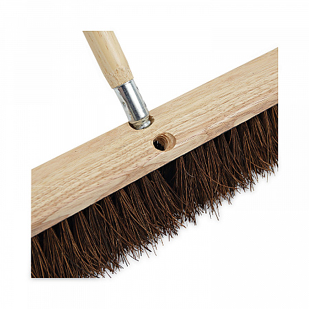 Metal Tip Threaded Hardwood Broom Handle, 1.13