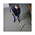 Metal Tip Threaded Hardwood Broom Handle, 1.13