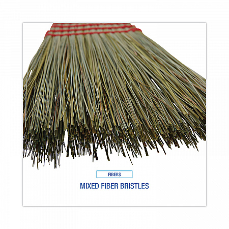 Mixed Fiber Maid Broom, Mixed Fiber Bristles, 55