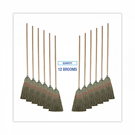 Mixed Fiber Maid Broom, Mixed Fiber Bristles, 55