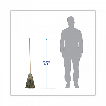 Mixed Fiber Maid Broom, Mixed Fiber Bristles, 55
