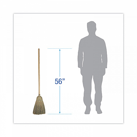 Warehouse Broom, Corn Fiber Bristles, 56