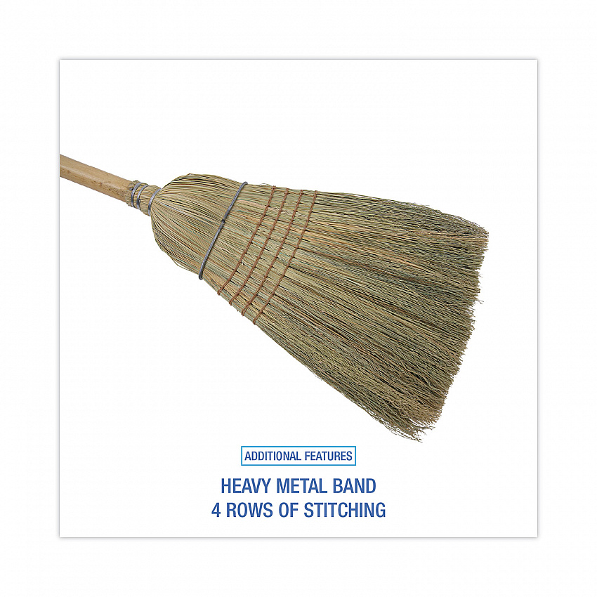 Warehouse Broom, Corn Fiber Bristles, 56" Overall Length, Natural (932CEA)