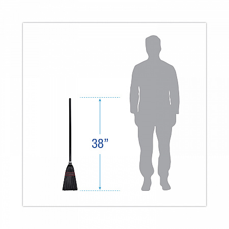 Flag Tipped Poly Lobby Brooms, Flag Tipped Poly Bristles, 38