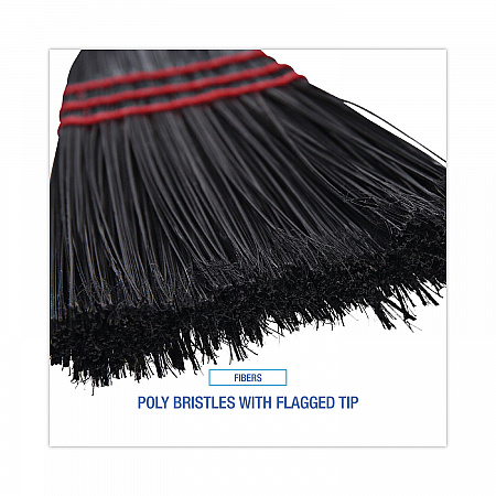 Flag Tipped Poly Lobby Brooms, Flag Tipped Poly Bristles, 38