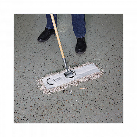 Industrial Dust Mop Head, Cotton, 18 x 3, White (1018)