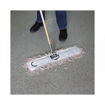 Industrial Dust Mop Head, Cotton, 24 x 3, White (1024)
