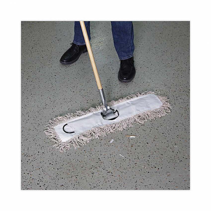 Industrial Dust Mop Head, Cotton, 24 x 3, White (1024)