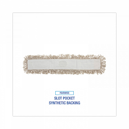 Industrial Dust Mop Head, Cotton, 36 x 3, White (1036)