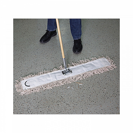 Industrial Dust Mop Head, Cotton, 36 x 3, White (1036)