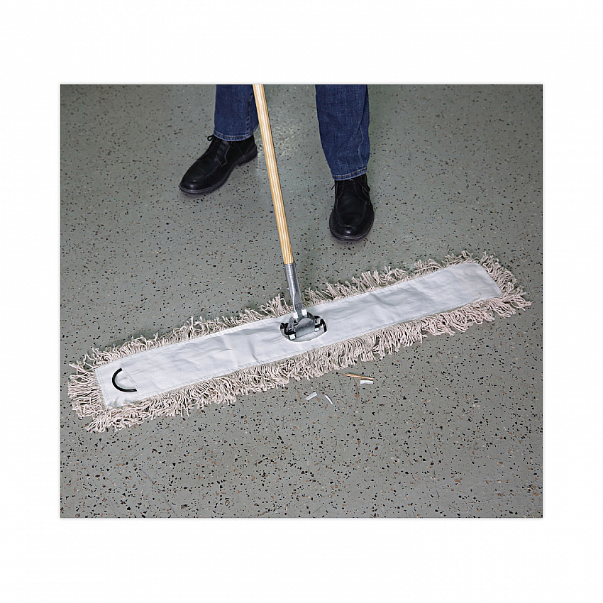Industrial Dust Mop Head, Cotton, 36 x 3, White (1036)