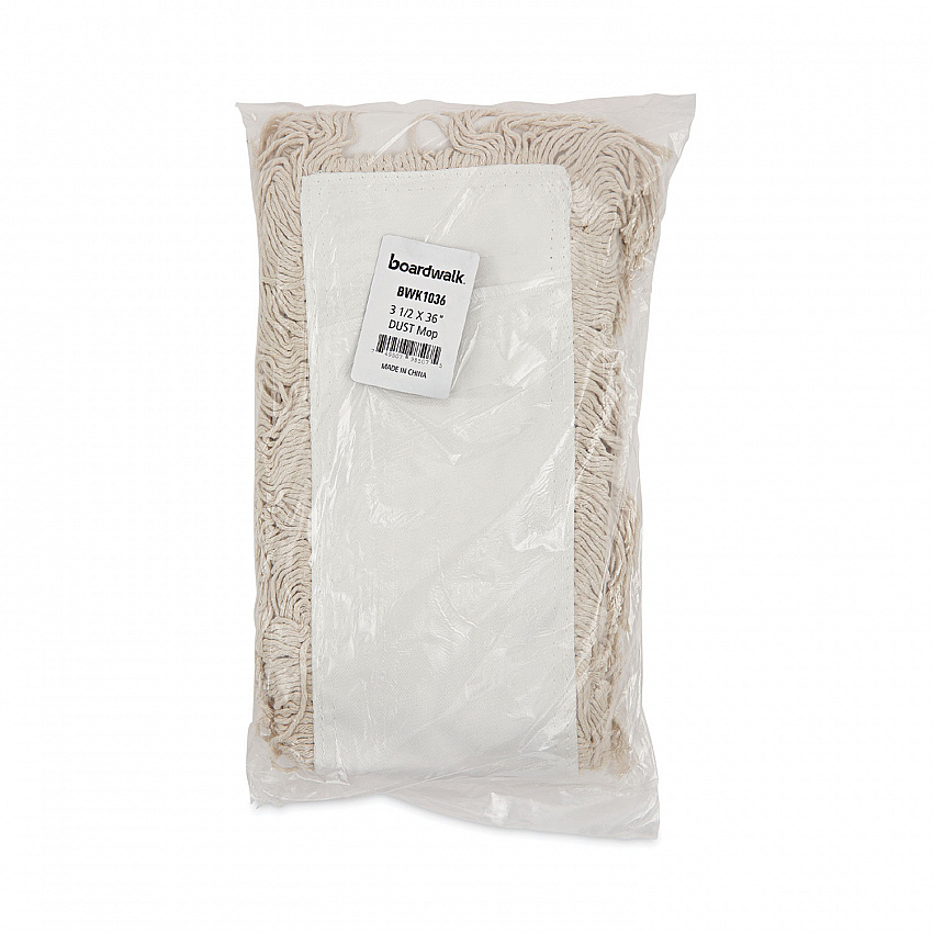 Industrial Dust Mop Head, Cotton, 36 x 3, White (1036)