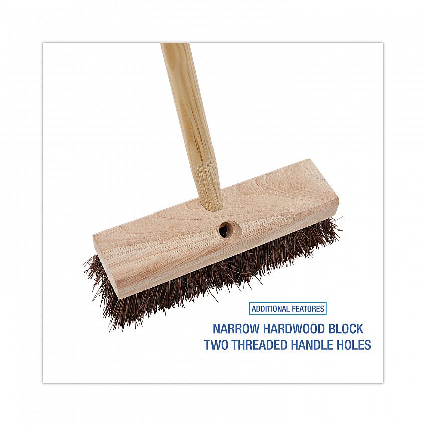 Deck Brush Head, 2" Brown Palmyra Fiber Bristles, 10" Brush (3110)