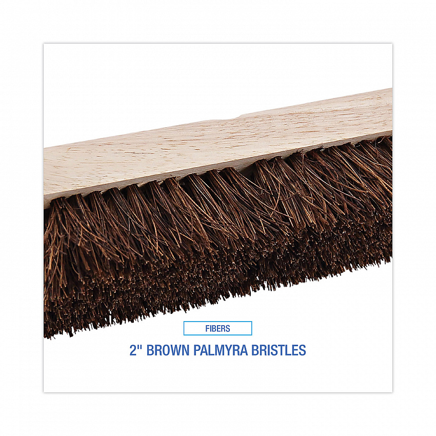 Deck Brush Head, 2" Brown Palmyra Fiber Bristles, 10" Brush (3110)