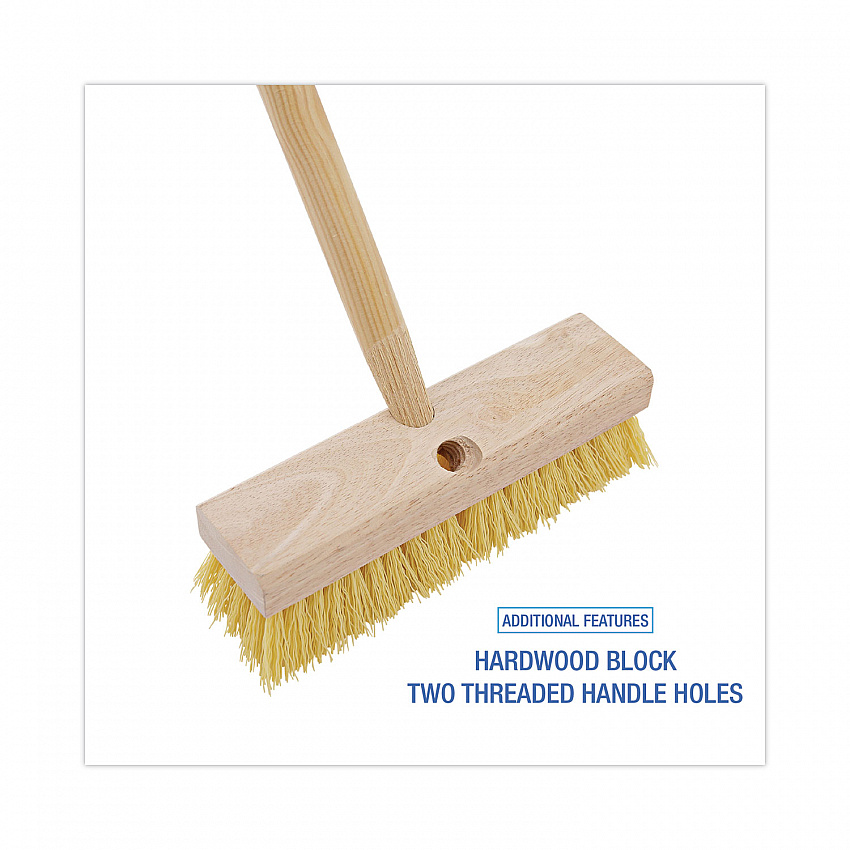 Deck Brush Head, 2" Cream Polypropylene Bristles, 10" Brush (3310)