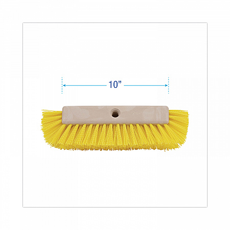 Dual-Surface Scrub Brush, Yellow Polypropylene Bristles, 10