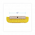 Dual-Surface Scrub Brush, Yellow Polypropylene Bristles, 10