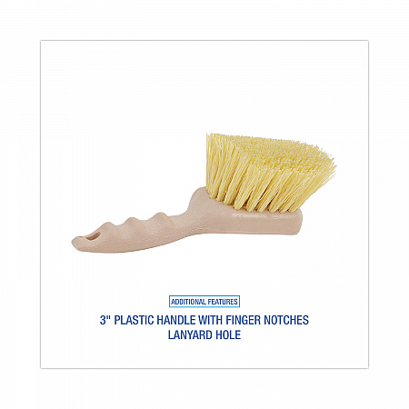 Utility Brush, Cream Polypropylene Bristles, 5.5