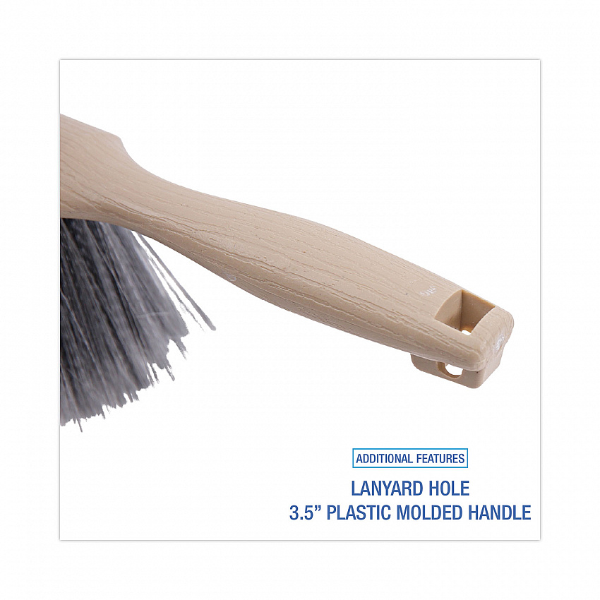 Counter Brush, Black Polypropylene, 4.5" Brush, 3.5" Tan Plastic Handle (5308)