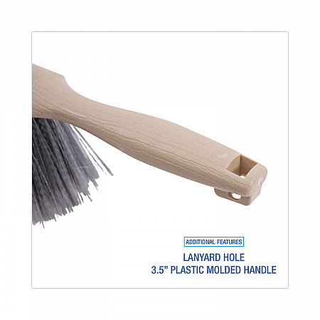 Counter Brush, Gray Flagged Polypropylene Bristles, 4.5