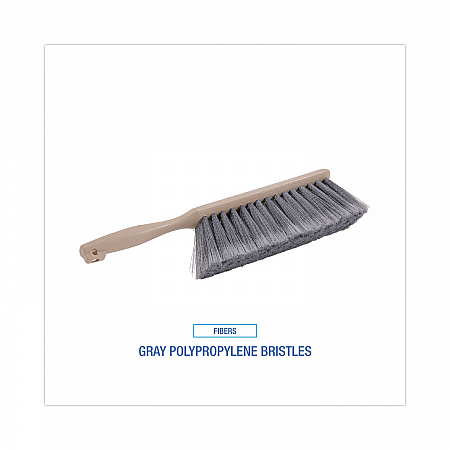 Counter Brush, Gray Flagged Polypropylene Bristles, 4.5