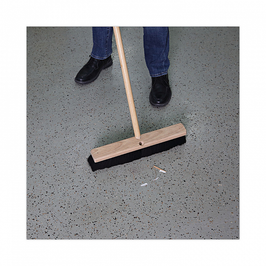 Floor Brush Head, 2.5" Black Tampico Fiber Bristles, 18" Brush (20218)