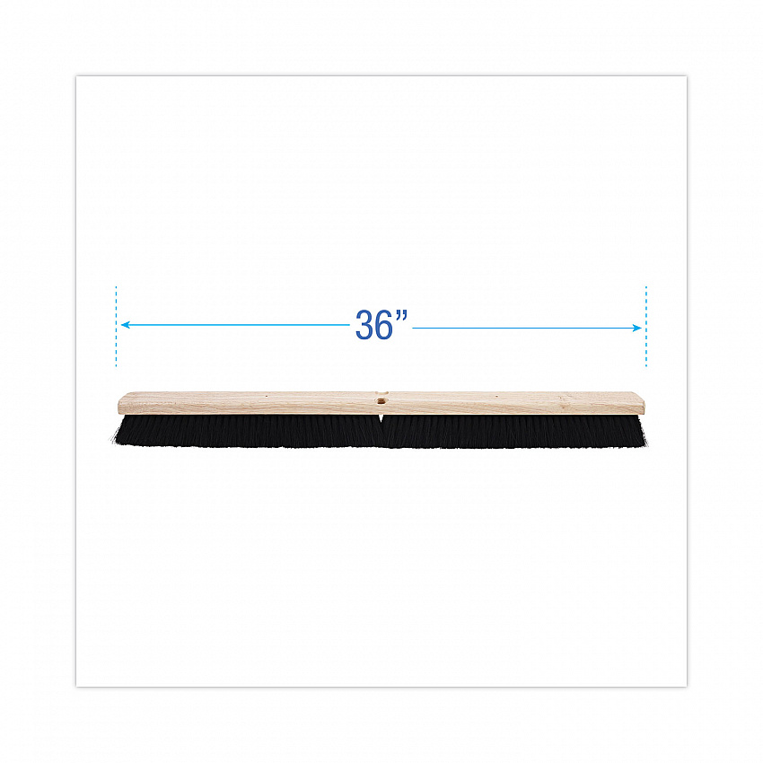 Floor Brush Head, 2.5" Black Tampico Fiber Bristles, 36" Brush (20236)