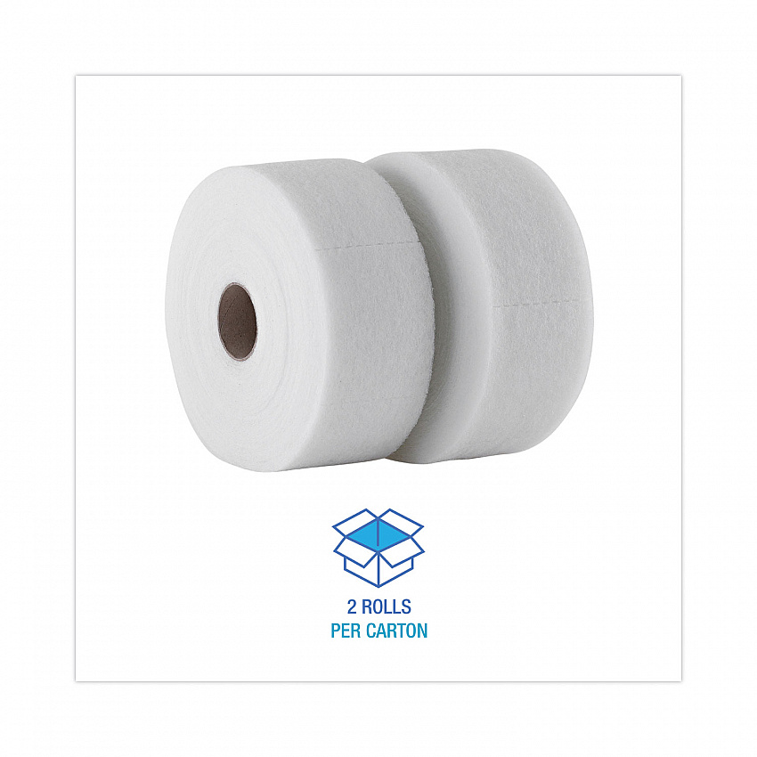 TrapEze Disposable Dusting Sheets, 5" x 125 ft, White, 250 Sheets/Roll, 2 Rolls/Carton (582505)