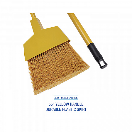 Corn Fiber Angled-Head Lobby Brooms, 55