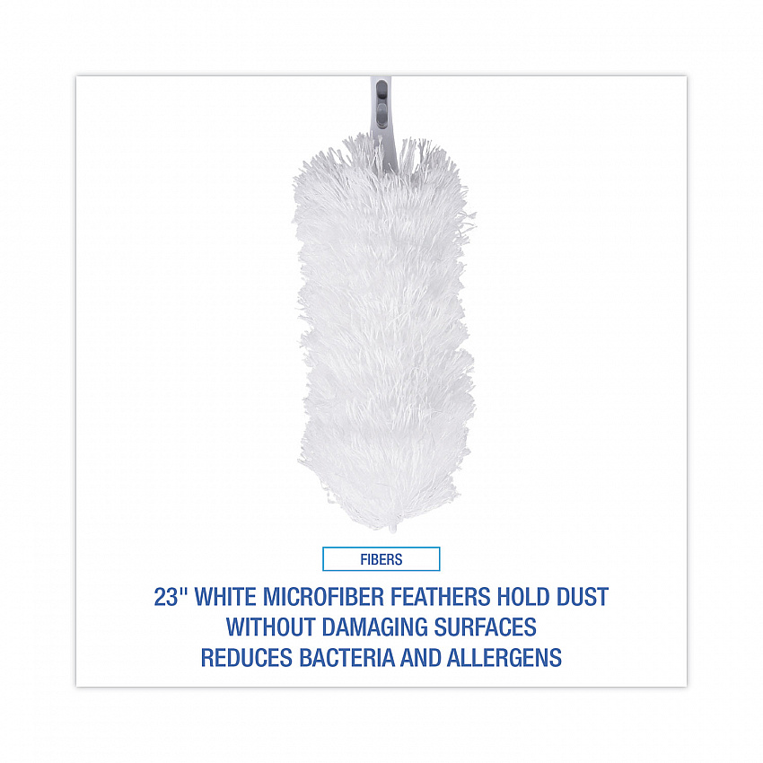 MicroFeather Washable Microfiber Duster, 23" Plastic Handle (MICRODUSTER)