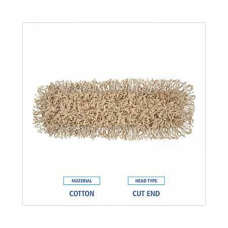Industrial Dust Mop Head, Hygrade Cotton, 24 x 5, White (1324)