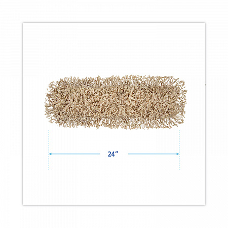 Industrial Dust Mop Head, Hygrade Cotton, 24 x 5, White (1324)