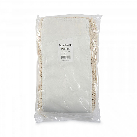 Industrial Dust Mop Head, Washable, Hygrade Cotton, 36 x 5, White (1336)
