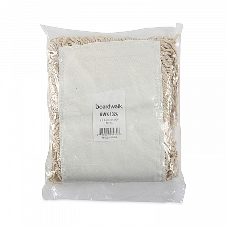 Industrial Dust Mop Head, Hygrade Cotton, 24 x 5, White (1324)