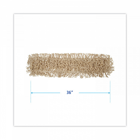 Industrial Dust Mop Head, Washable, Hygrade Cotton, 36 x 5, White (1336)