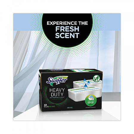 Heavy-Duty Wet Refill Cloths, 10 x 8, Open Window Fresh, 20/Tub, 6 Tubs/Carton (76472)