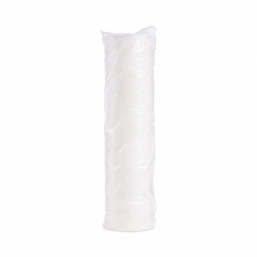Plastic Lids for Foam Containers, Vented, Fits 3.5 oz to 6 oz, White, 100/Pack, 10 Packs/Carton (6JL)