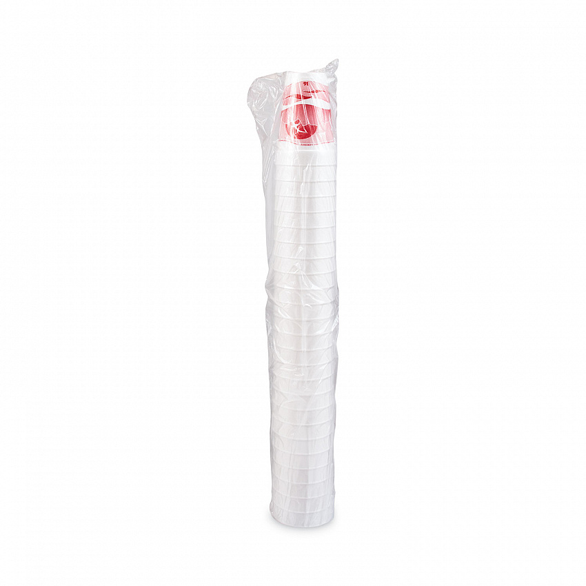 Horizon Hot/Cold Foam Drinking Cups, 16 oz, White/Cranberry, 25/Bag, 40 Bags/Carton (16J16H)
