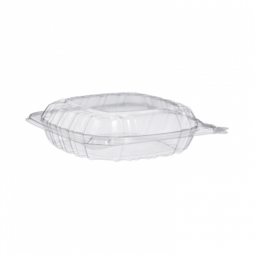 ClearSeal Hinged-Lid Plastic Containers, Sandwich Container, 13.8 oz, 5.4 x 5.3 x 2.6, Clear, Plastic, 500/Carton (C53PST1)