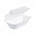 Foam Hinged Lid Container, Hoagie Container with Removable Lid, 5.3 x 9.8 x 3.3, White, 125/Bag, 4 Bags/Carton (99HT1R)