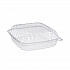 ClearSeal Hinged-Lid Plastic Containers, 9.3 x 8.8 x 3, Clear, Plastic, 100/Bag, 2 Bags/Carton (C95PST1)
