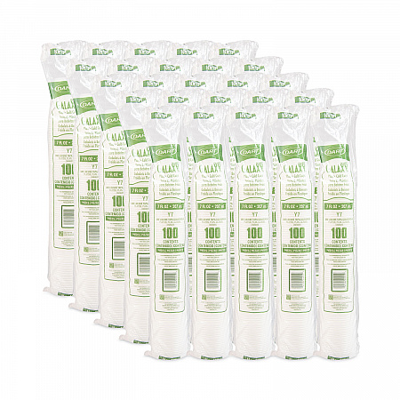 High-Impact Polystyrene Cold Cups, 7 oz, Plastic, Translucent, 100/Sleeve, 25 Sleeves/Carton (Y7)