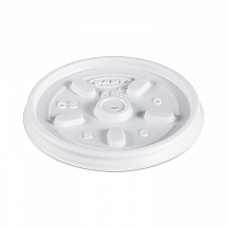 Plastic Lids for Foam Containers, Vented, Fits 3.5 oz to 6 oz, White, 100/Pack, 10 Packs/Carton (6JL)