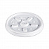 Plastic Lids for Foam Containers, Vented, Fits 3.5 oz to 6 oz, White, 100/Pack, 10 Packs/Carton (6JL)