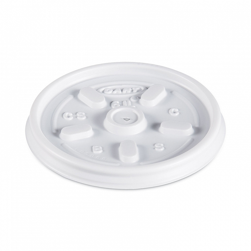 Plastic Lids for Foam Containers, Vented, Fits 3.5 oz to 6 oz, White, 100/Pack, 10 Packs/Carton (6JL)